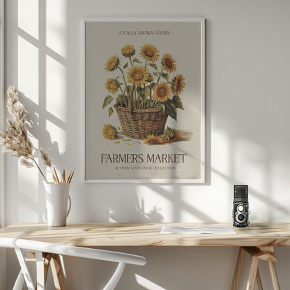 Farmers Market Sunflower - Poster / Art Print - interiör