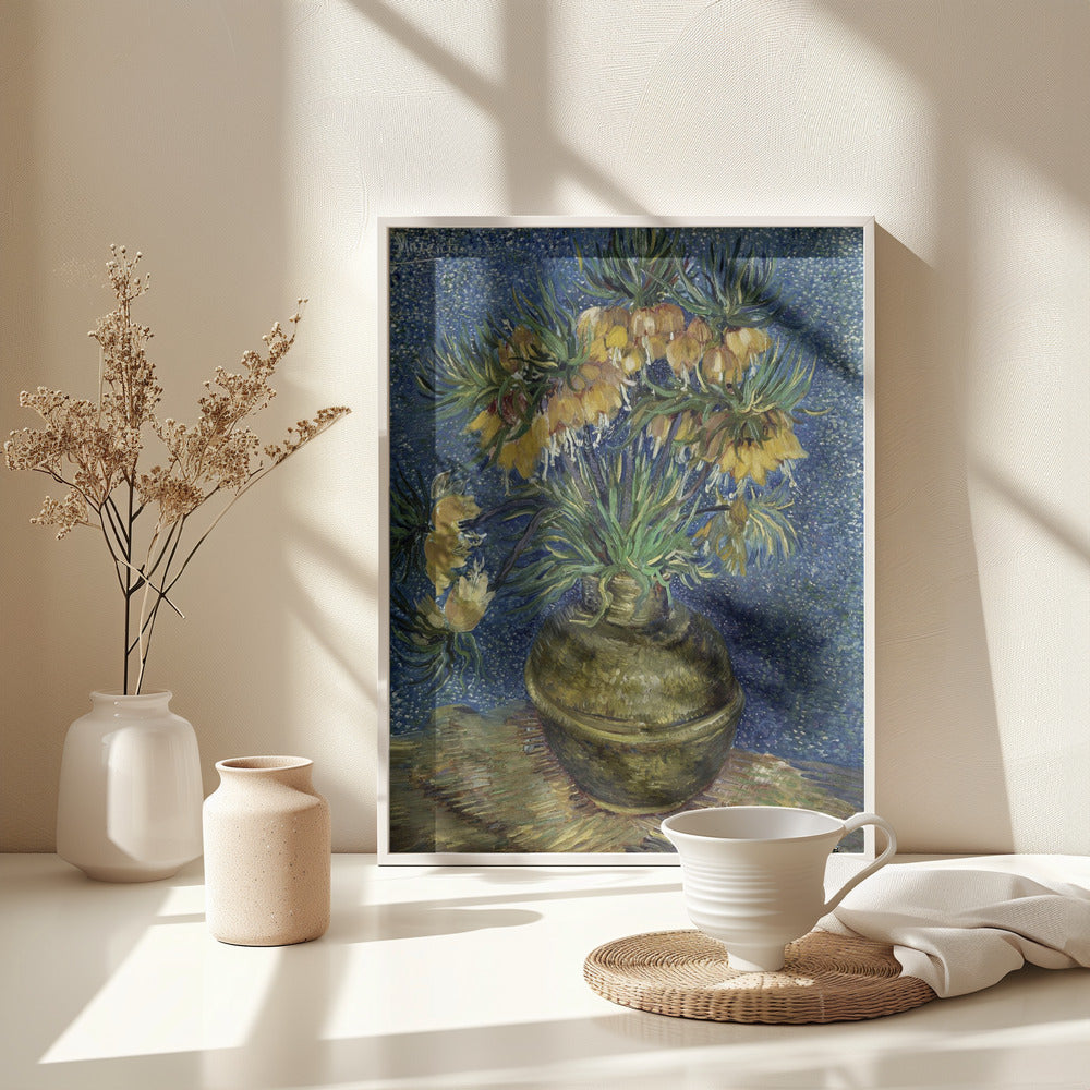 Vincent Van Gogh's Imperial Fritillaries In a Copper Vase (1887) - Poster / Art Print - interiör