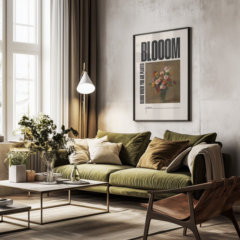 Vibrant Flower Still Life - Poster / Art Print - interiör