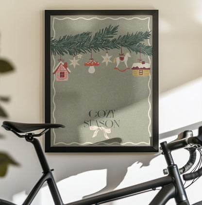 Toys on the Christmas tree - Poster / Art Print - interiör
