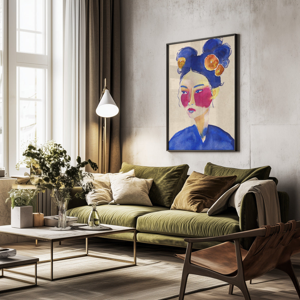 Asian Girl - Poster / Art Print - interiör