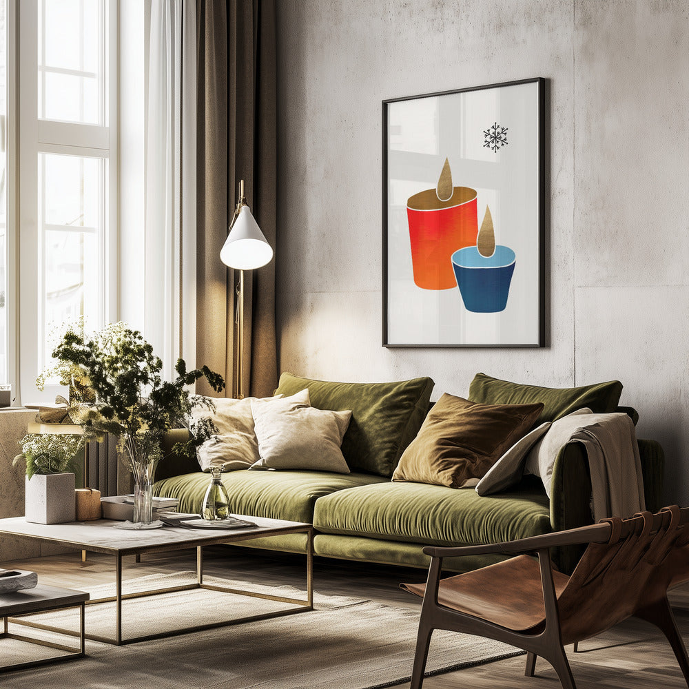 Christmas Candles - Poster / Art Print - interiör