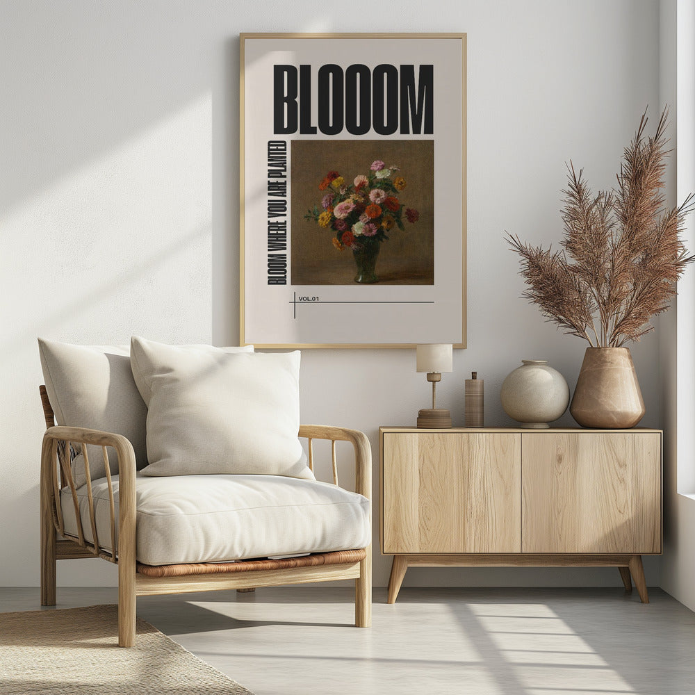 Vibrant Flower Still Life - Poster / Art Print - interiör