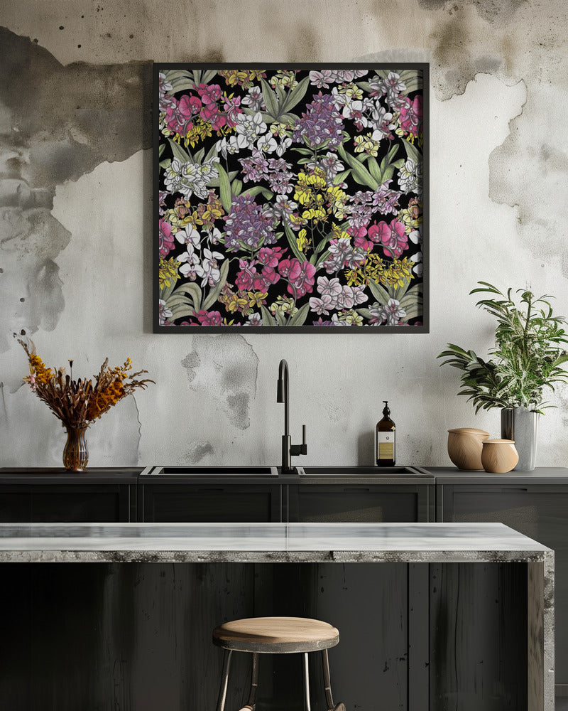 Colorful Flowers Pattern - Poster / Art Print - interiör