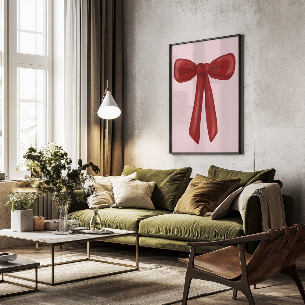 Red Bow - Poster / Art Print - interiör