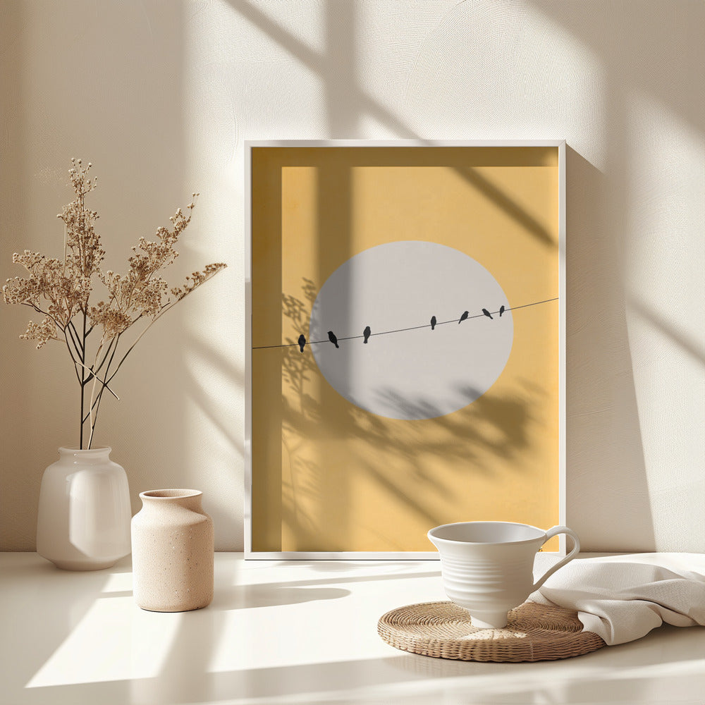 Chirping and Chilling - Poster / Art Print - interiör