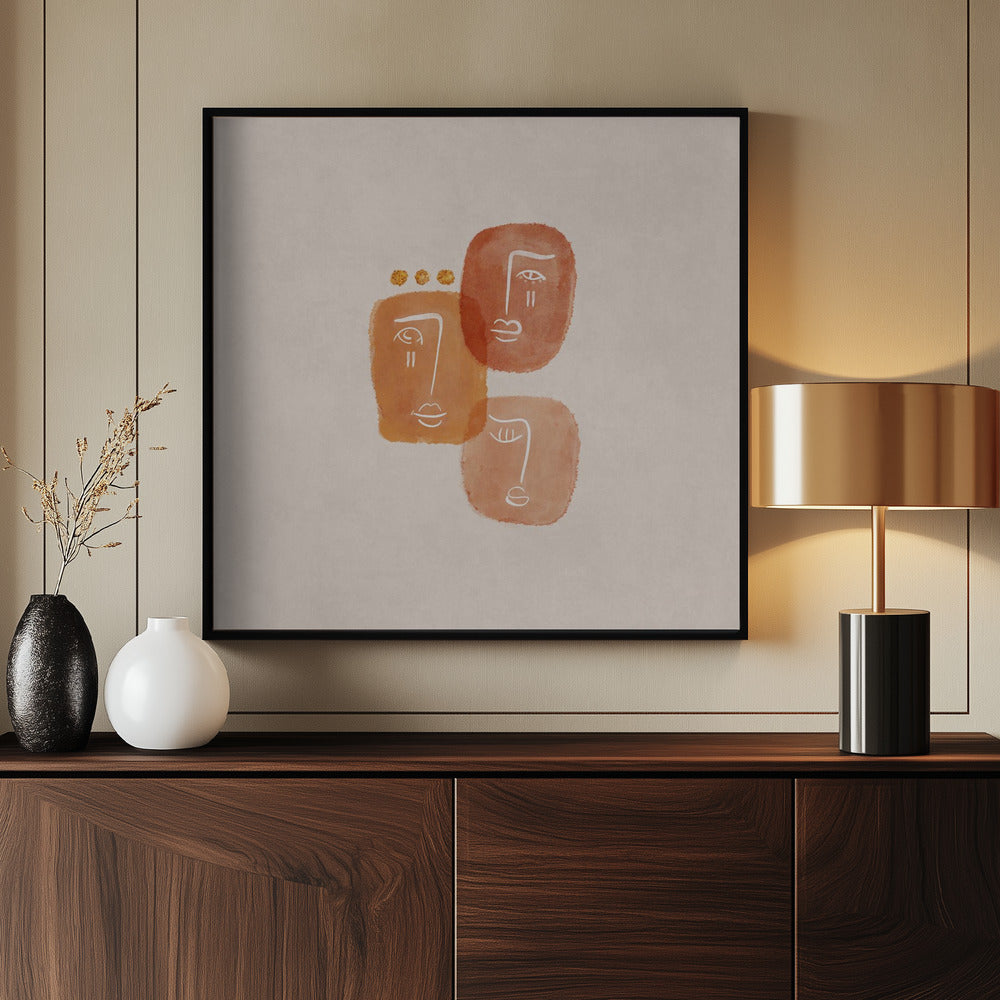 Faces in Harmony - Poster / Art Print - interiör