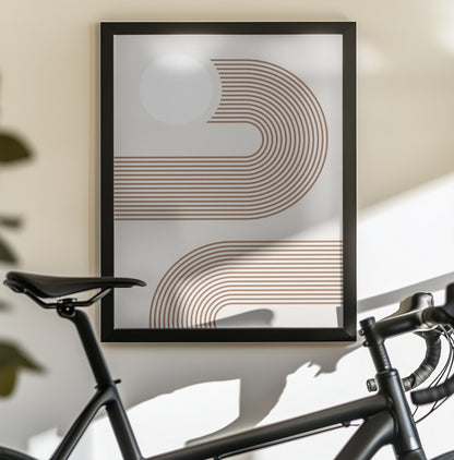 Beige Arc Poster No.2 - Poster / Art Print - interiör