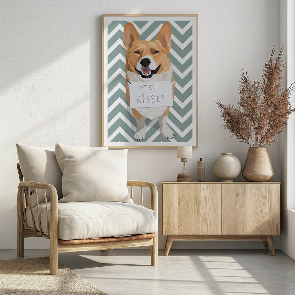Free Kisses - Poster / Art Print - interiör