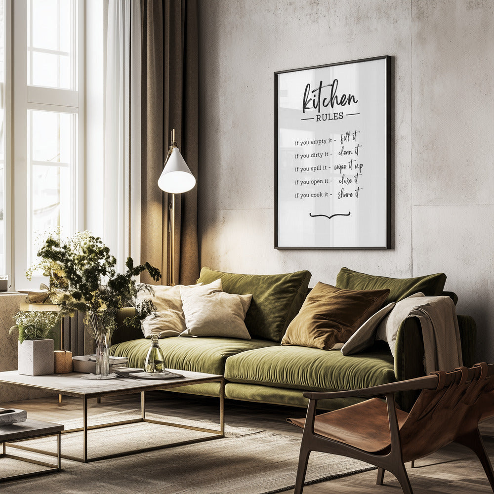 Kitchen Rules - Poster / Art Print - interiör