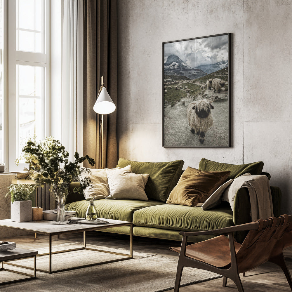 Out of my way - Poster / Art Print - interiör