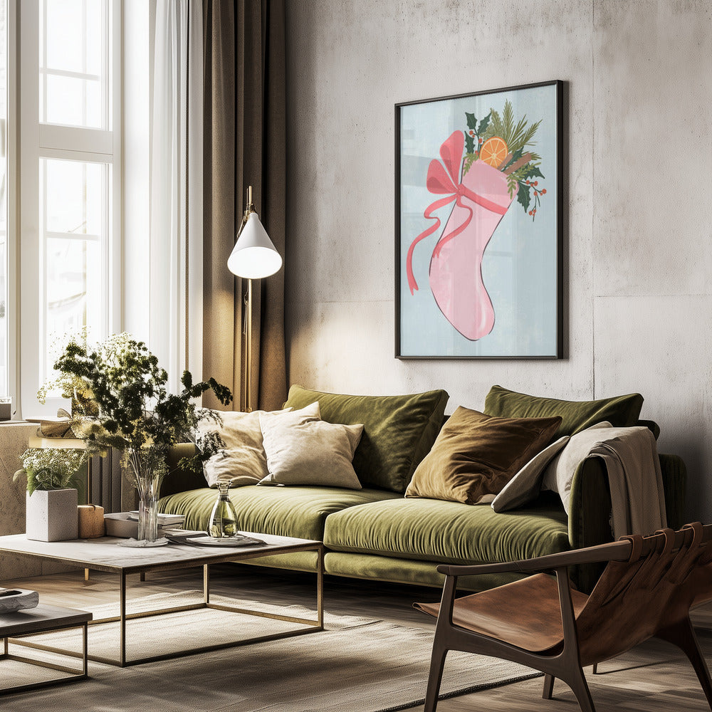 Christmas stocking - Poster / Art Print - interiör