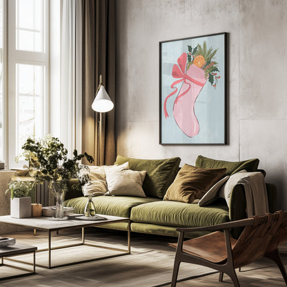 Christmas stocking - Poster / Art Print - interiör