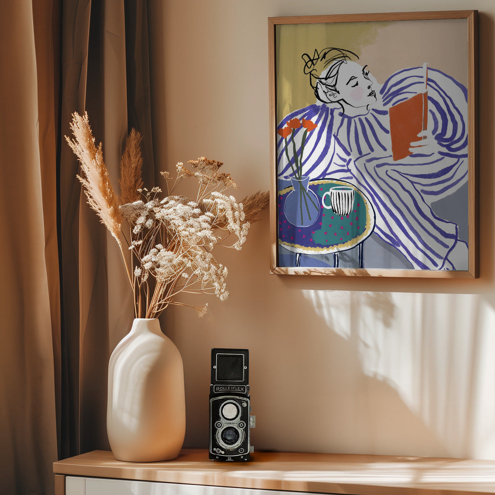 Cozy Reading Corner - Poster / Art Print - interiör