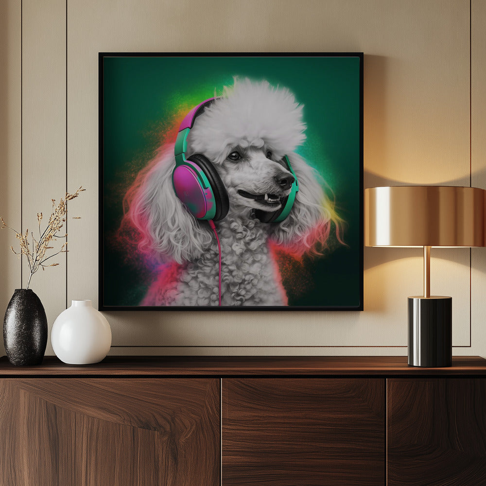 Party Poodle - Poster / Art Print - interiör