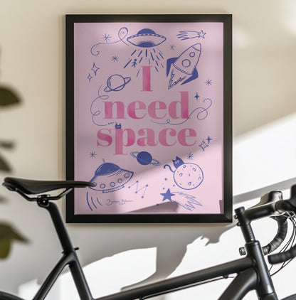 I Need Space A1 - Poster / Art Print - interiör