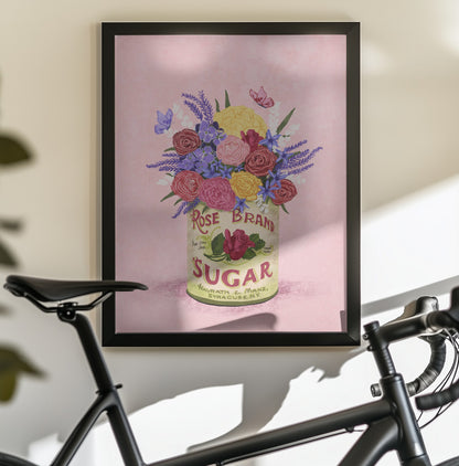 Flowers In a vintage Can - Poster / Art Print - interiör