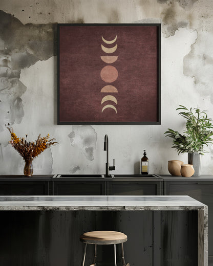 Lunar Phases Alignment - Poster / Art Print - interiör