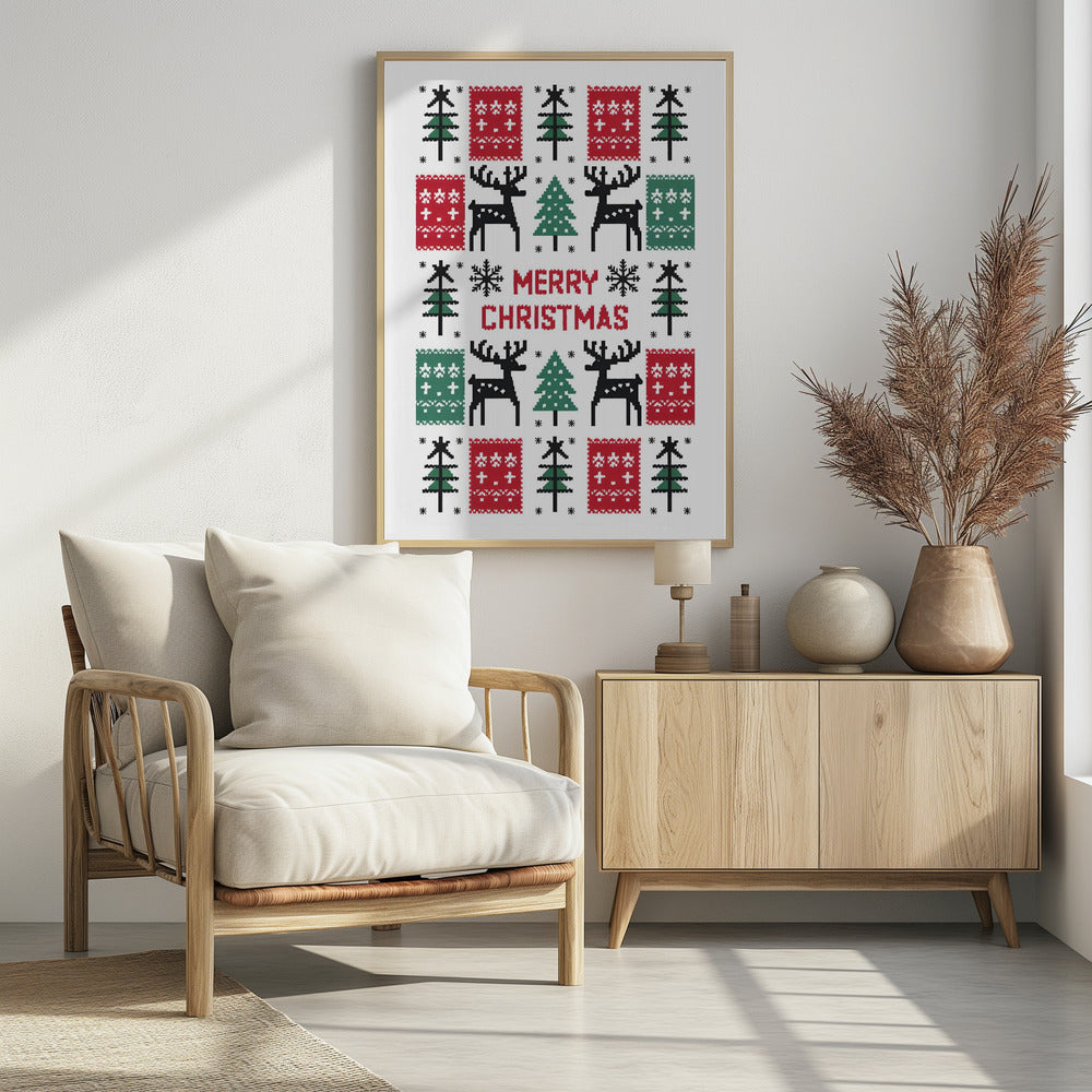 Merry Christmas - Poster / Art Print - interiör