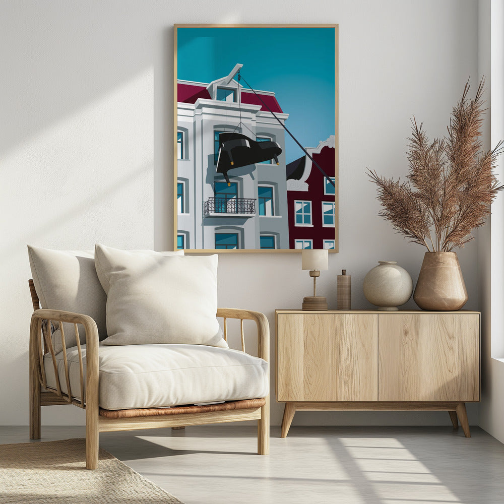 Moving to Amsterdam - Poster / Art Print - interiör