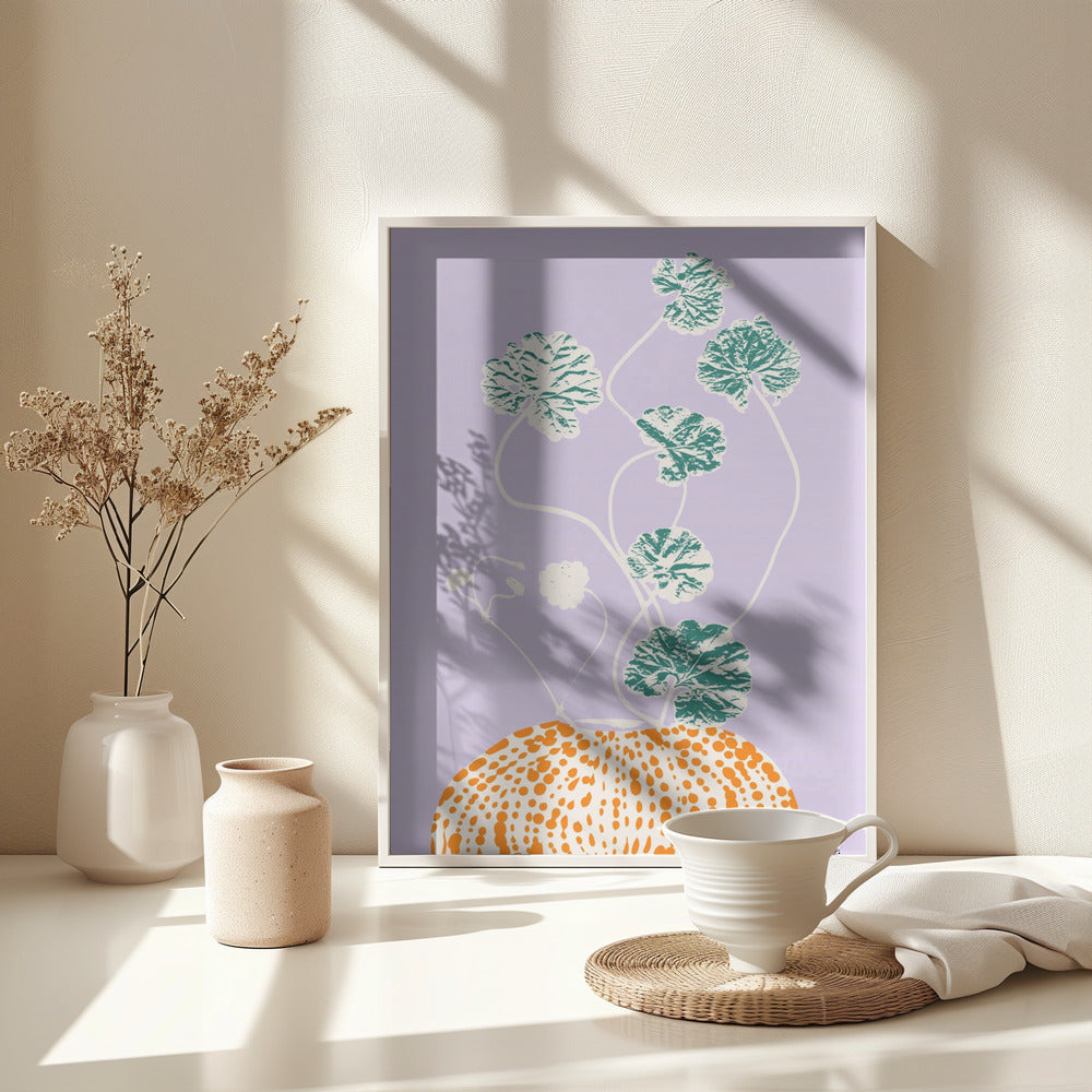 Plant based happyness Ajuga still life - Poster / Art Print - interiör