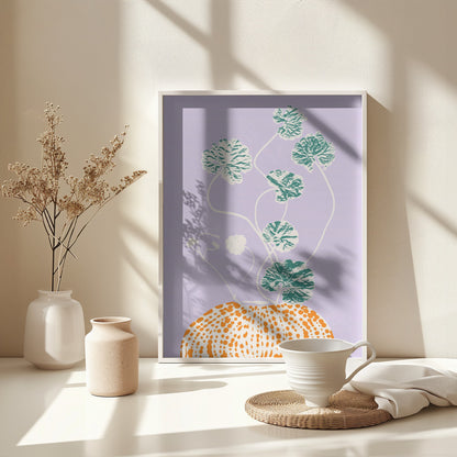 Plant based happyness Ajuga still life - Poster / Art Print - interiör