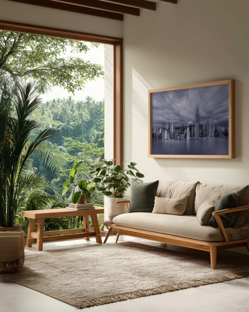 A view of Victoria Harbor in Hongkong - Poster / Art Print - interiör