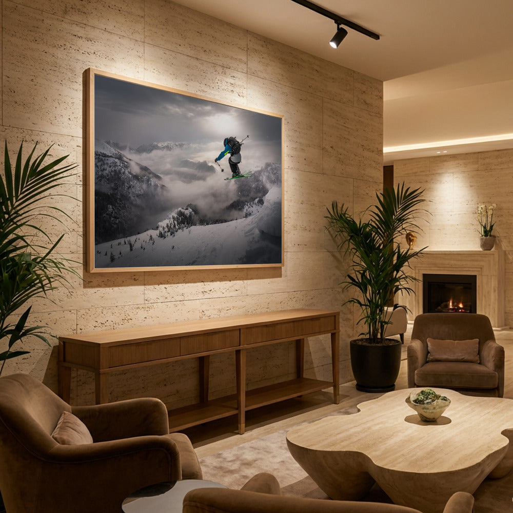 Backcountry skiing - Poster / Art Print - interiör