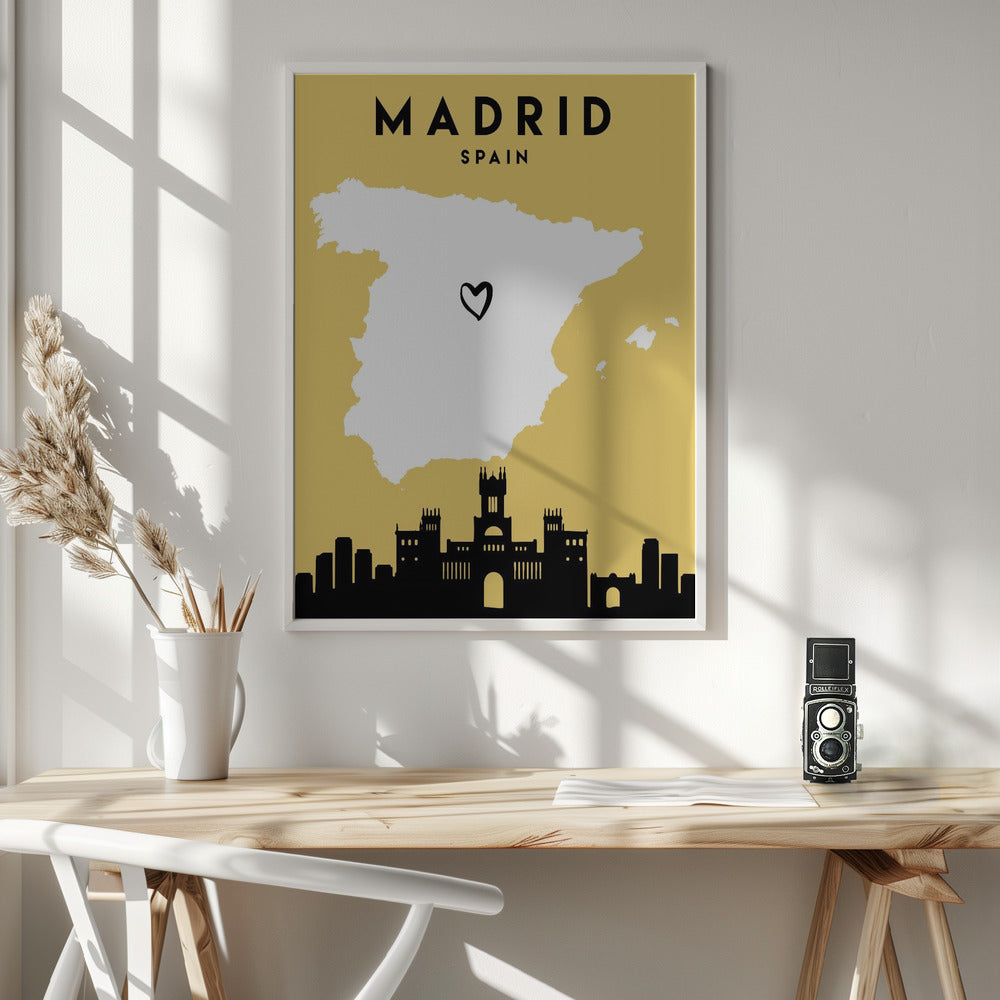 City Love Maps 44 - Poster / Art Print - interiör