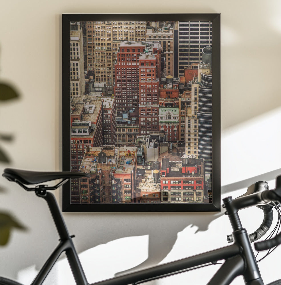 Multi colour Manhattan - Poster / Art Print - interiör