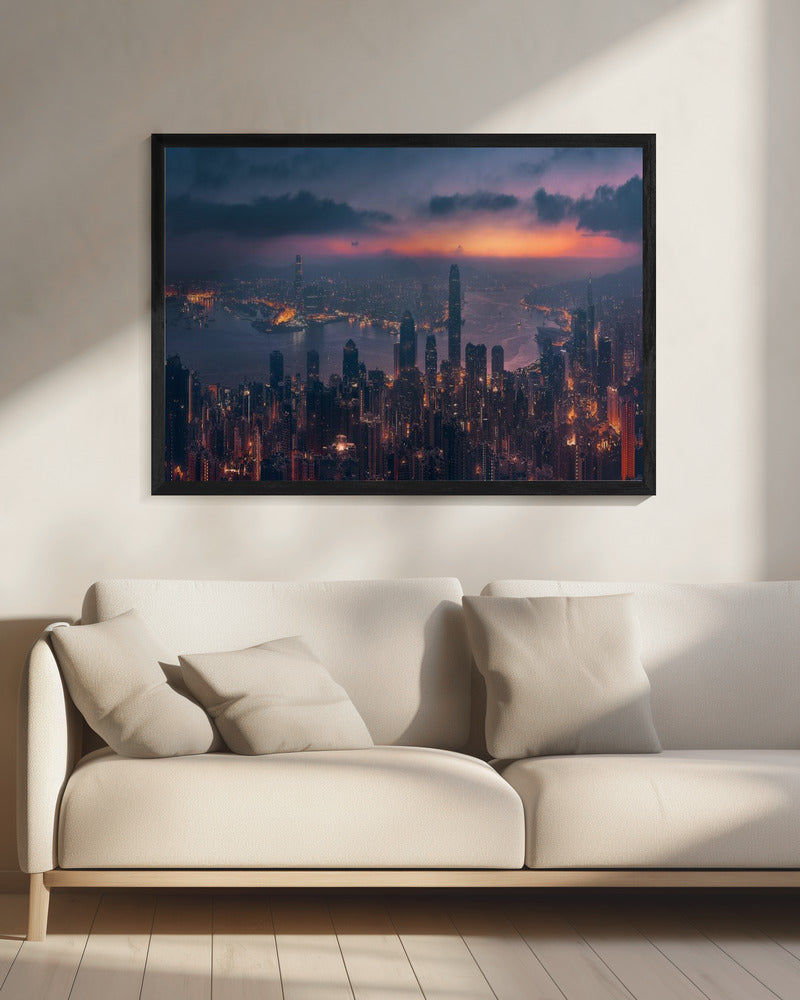 Sunrising Hong Kong - Poster / Art Print - interiör