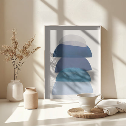 Blue Stack 01 - Poster / Art Print - interiör