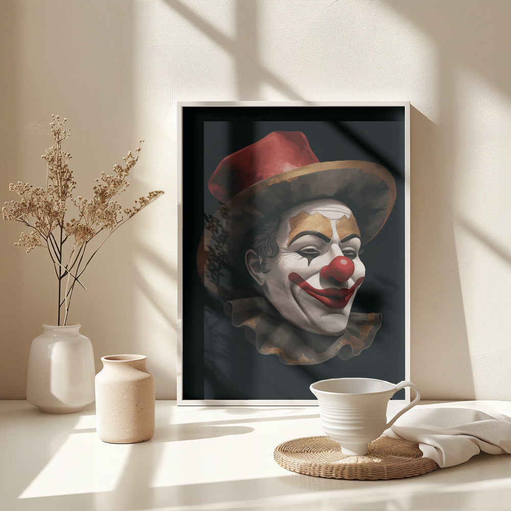 The Smiling Clown - Poster / Art Print - interiör