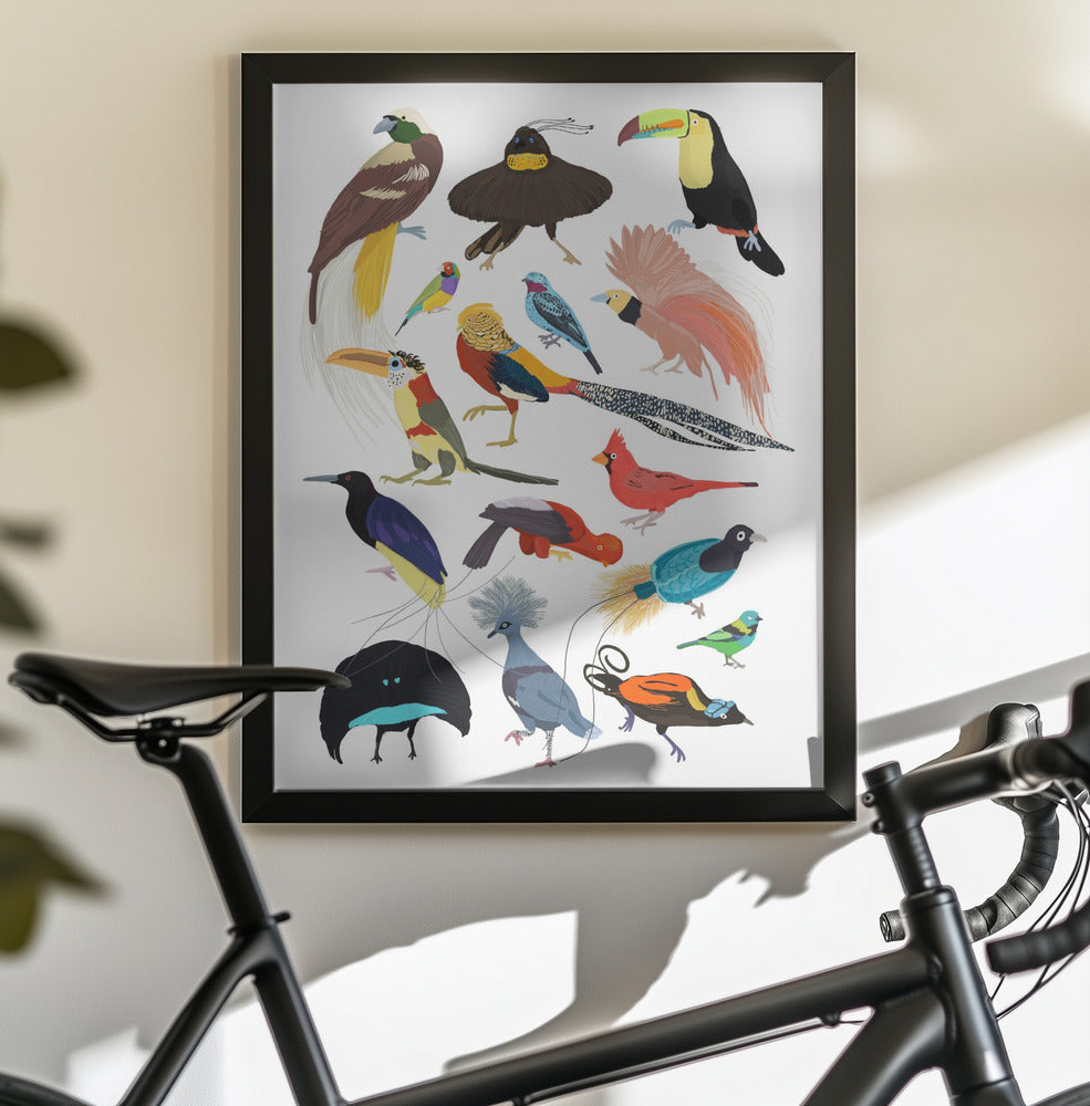Birds of Paradise - Poster / Art Print - interiör