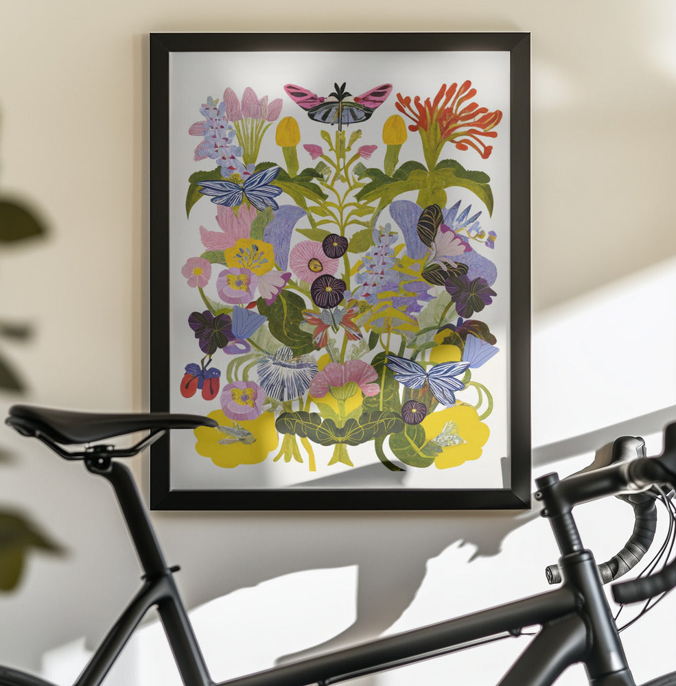 Abstract Autumn Floral - Poster / Art Print - interiör
