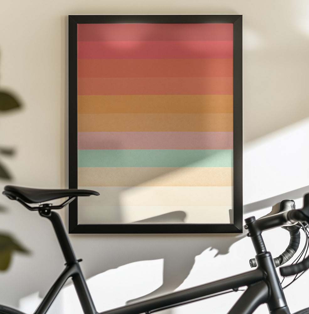 Rainbow Chevrons - Poster / Art Print - interiör