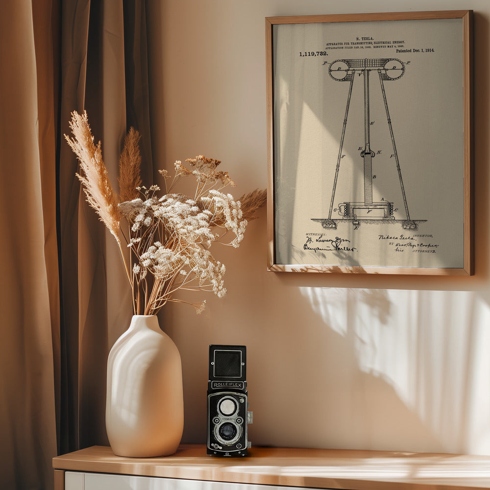 Transmitter Patent 1914 - Poster / Art Print - interiör