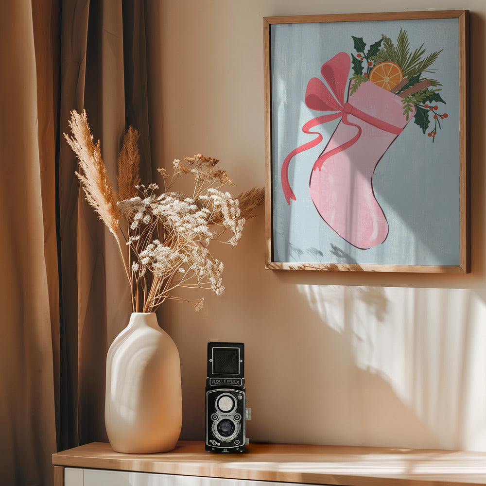 Christmas stocking - Poster / Art Print - interiör