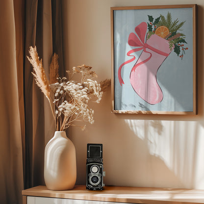 Christmas stocking - Poster / Art Print - interiör