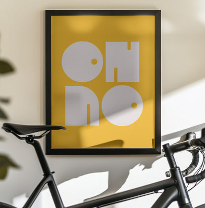 Oh No Yellowratio 3x4 Print By Bohonewart - Poster / Art Print - interiör