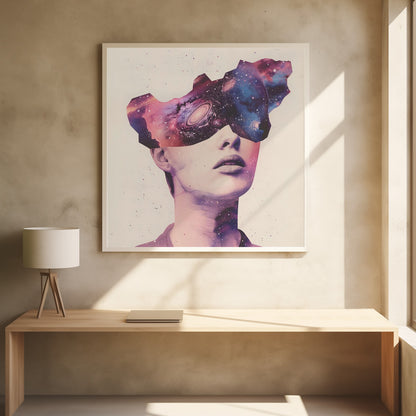 Galaxy Head - Poster / Art Print - interiör
