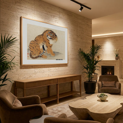 Sitting Tiger (1777) - Poster / Art Print - interiör