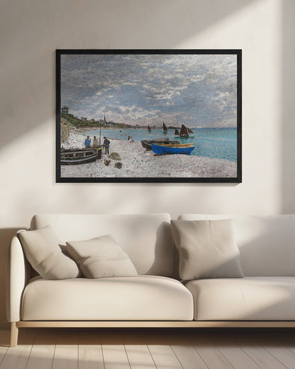 The Beach At Sainte Adresse (1867) - Poster / Art Print - interiör
