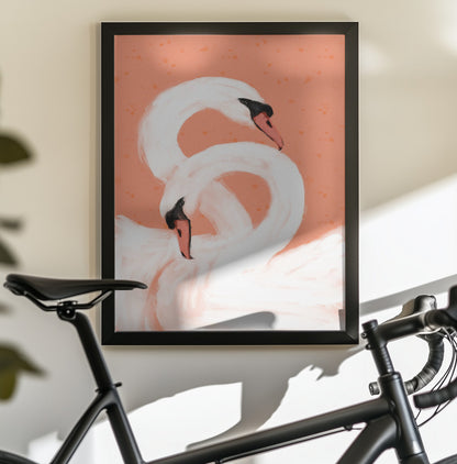 Swans - Poster / Art Print - interiör