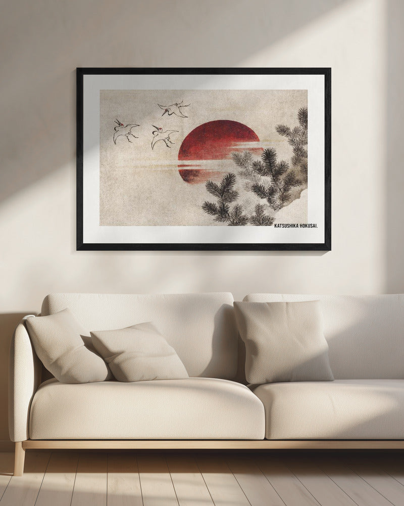 Birds and Sunset, From Album of Sketches (1814) - Poster / Art Print - interiör
