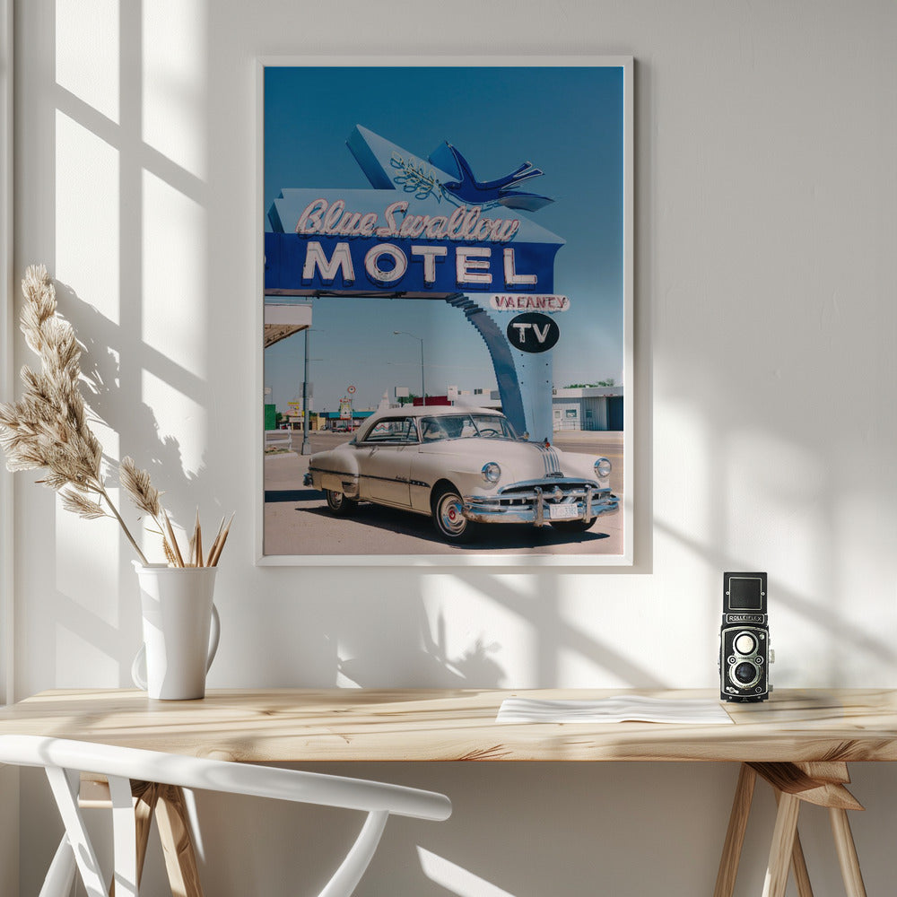 Blue Swallow Motel - Poster / Art Print - interiör