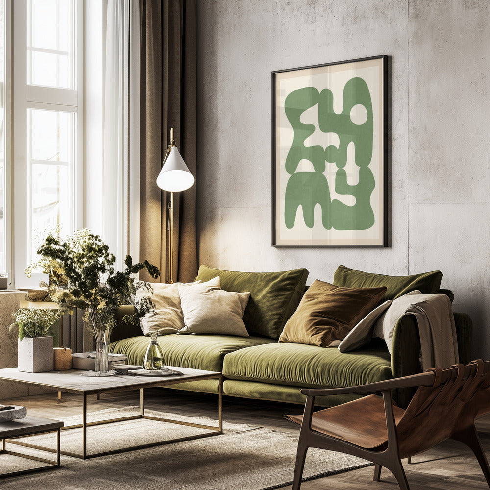 Organic Harmony Forms - Poster / Art Print - interiör