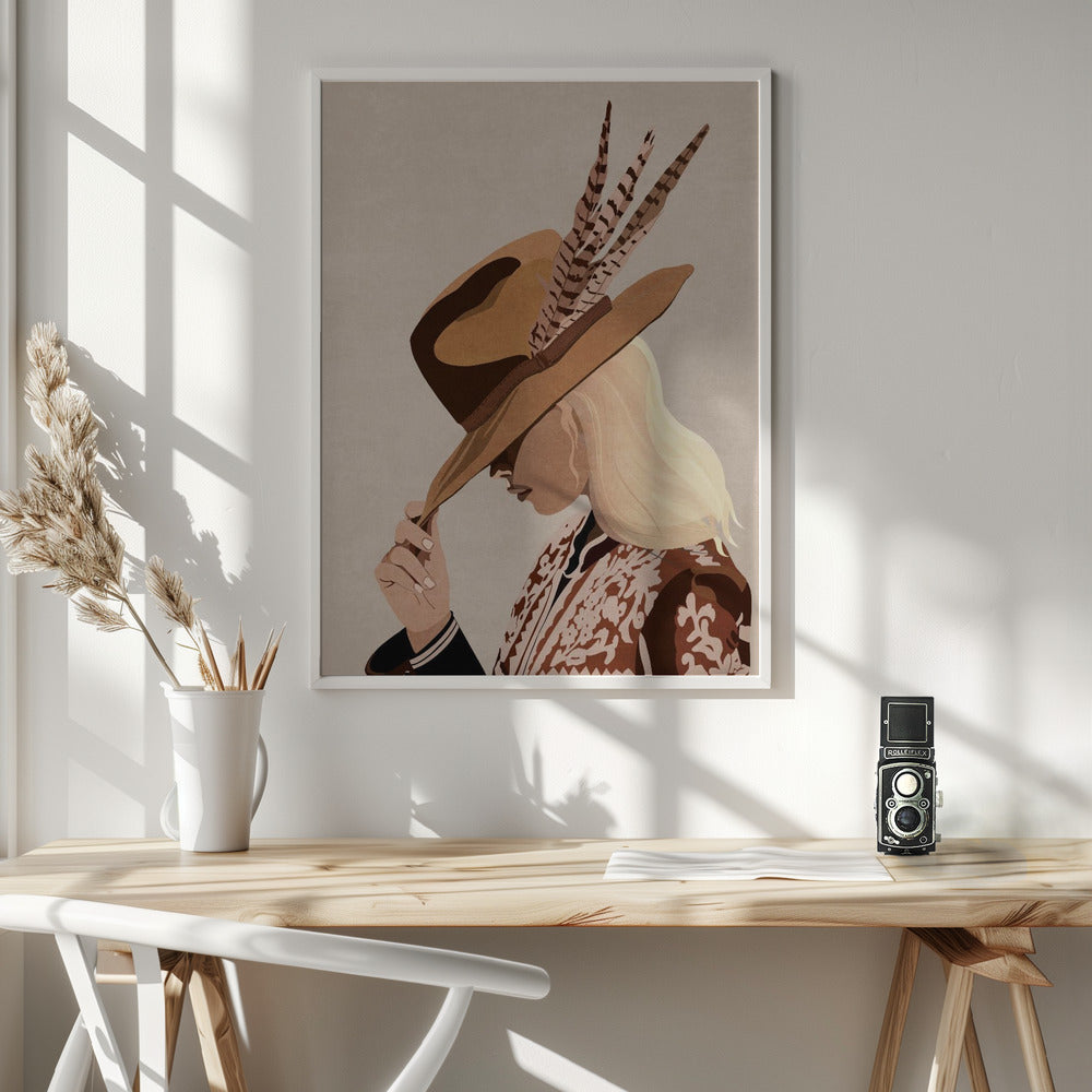 Feathered Elegance - Poster / Art Print - interiör