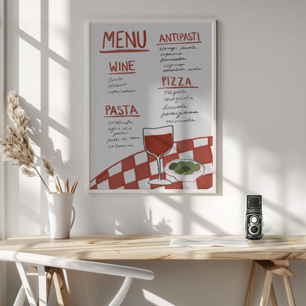 Italian Menu - Poster / Art Print - interiör