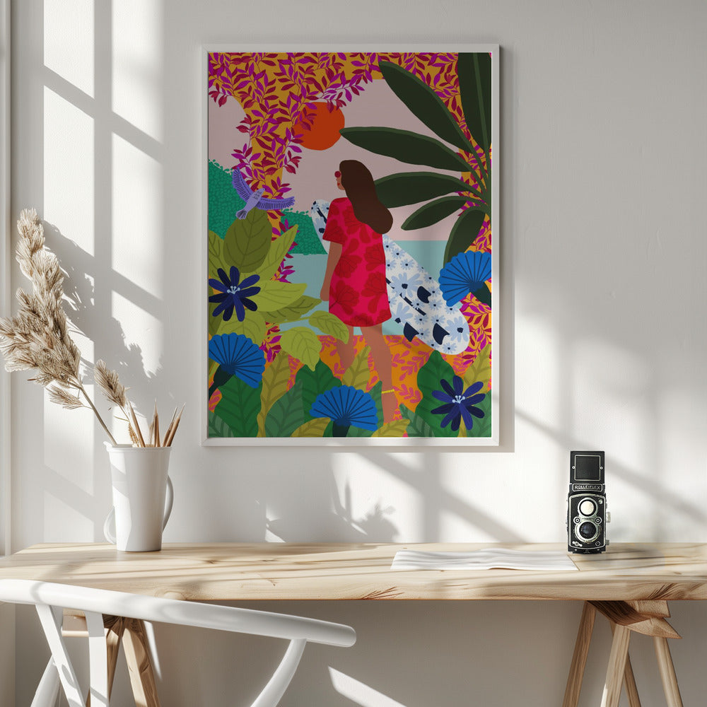 Going Surfing - Poster / Art Print - interiör